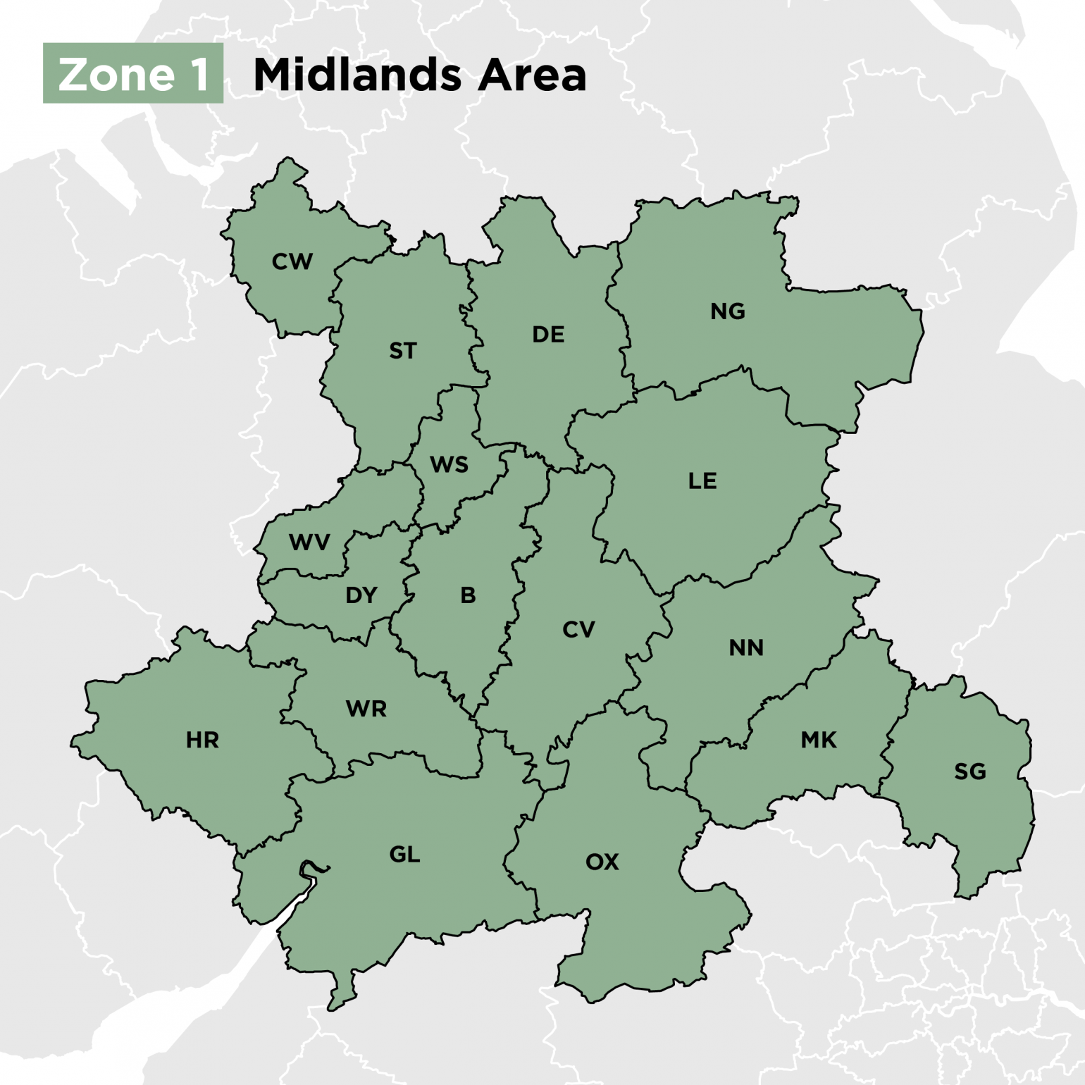 Midlands Sectional Tanks Assembly Zones